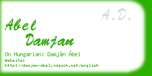 abel damjan business card